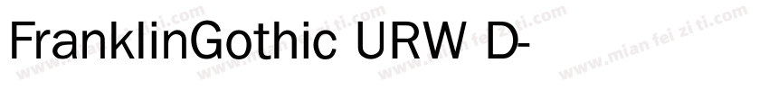 FranklinGothic URW D字体转换